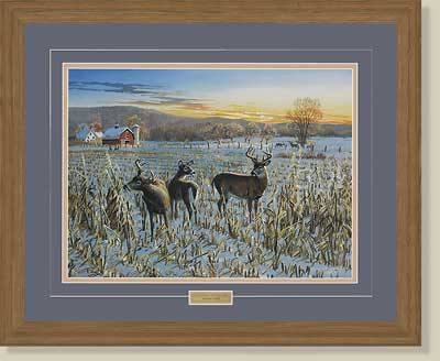 Winter Sunrise-Whitetail Deer by Persis Clayton Weirs.
